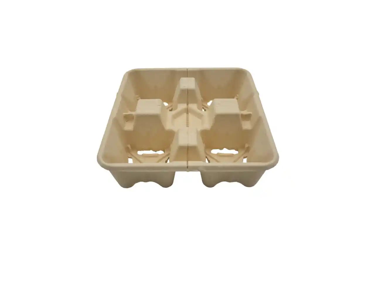 Bamboo Fiber 4 Cup Holder Tray