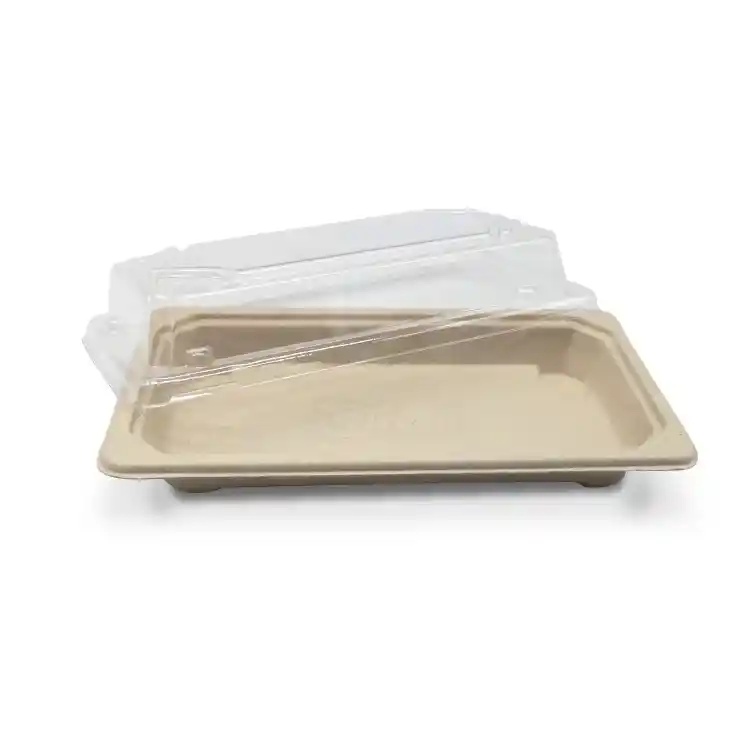 17x9.5cm Bamboo Fiber Disposable Sushi Tray